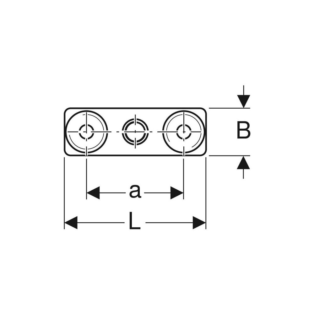 Geberit Set Grundplatte rechteckig, Zweiloch, mit Gewindemuffe... GEBERIT-359146261 4025416438823 (Abb. 4)
