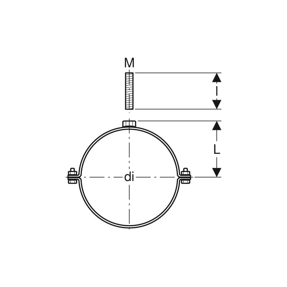 Geberit Pluvia Rohrschelle mit Muffe M16 Breite 3cm, Länge 14,8cm, DN 250... GEBERIT-371862001 4025416504597 (Abb. 4)