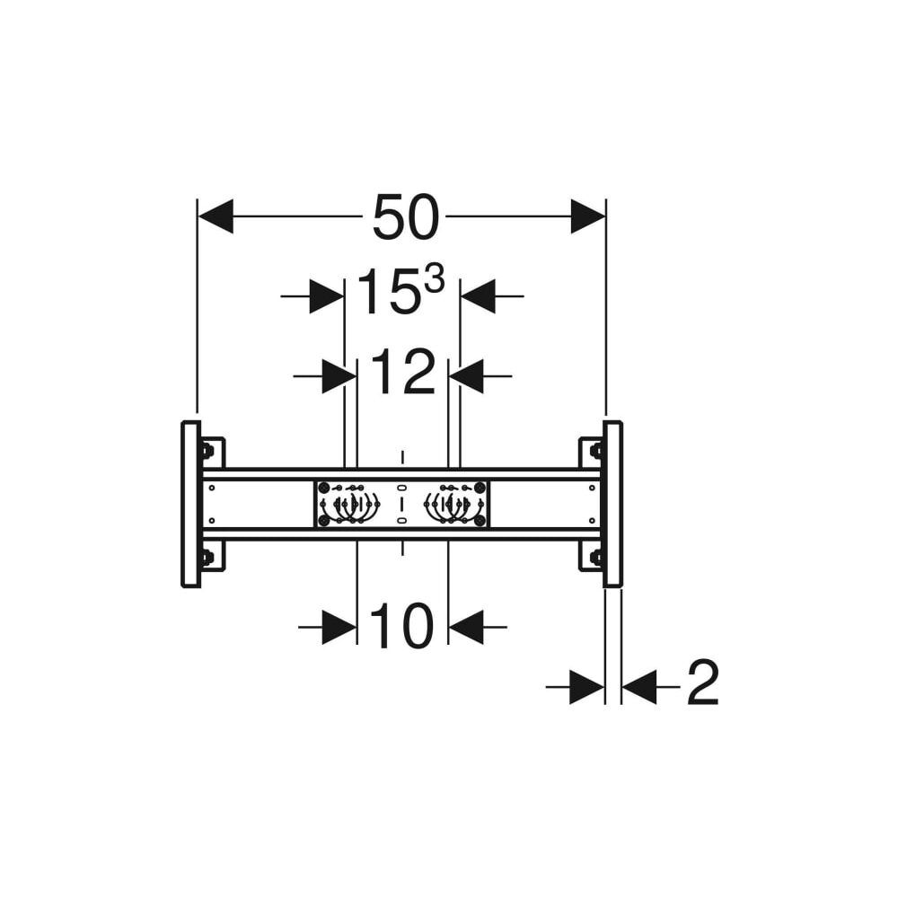 Geberit Duofix Traverse für Wandarmatur Aufputz, variable Armaturenposition, für Tro... GEBERIT-111787001 4025416548966 (Abb. 4)