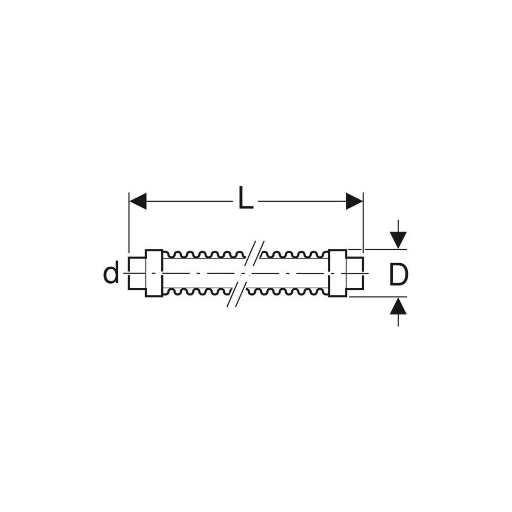 Geberit Pluvia Anschlussrohr biegbar Außendurchmesser 50mm... GEBERIT-361822001 4025416621416 (Abb. 4)