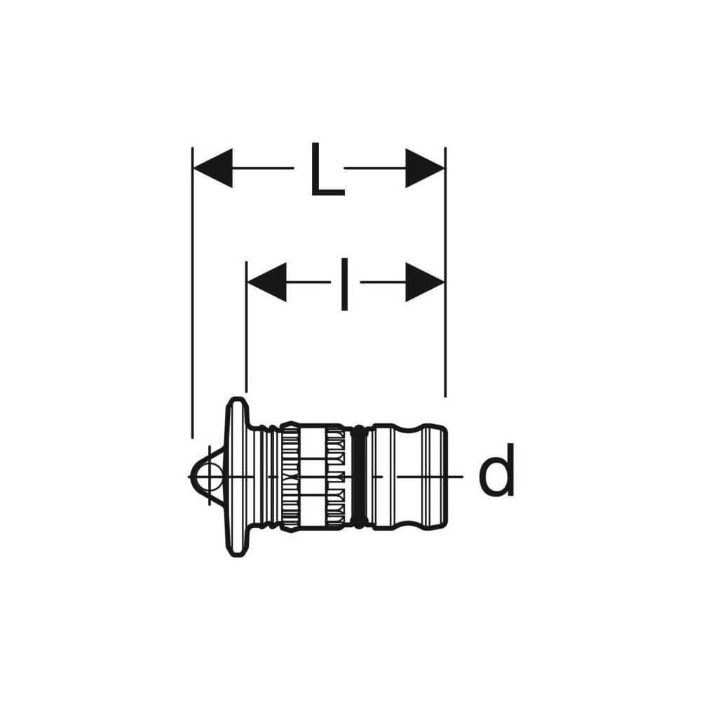 Geberit Mepla Rohr-Endstopfen PVDF, d 16mm... GEBERIT-621000005 4025416687351 (Abb. 4)