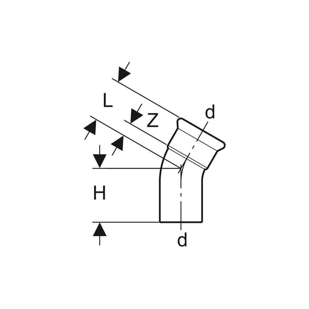Geberit Mapress Edelstahl Bogen mit Einschubende 30 Grad, Außendurchmesser 28mm... GEBERIT-36134 4024723361343 (Abb. 4)