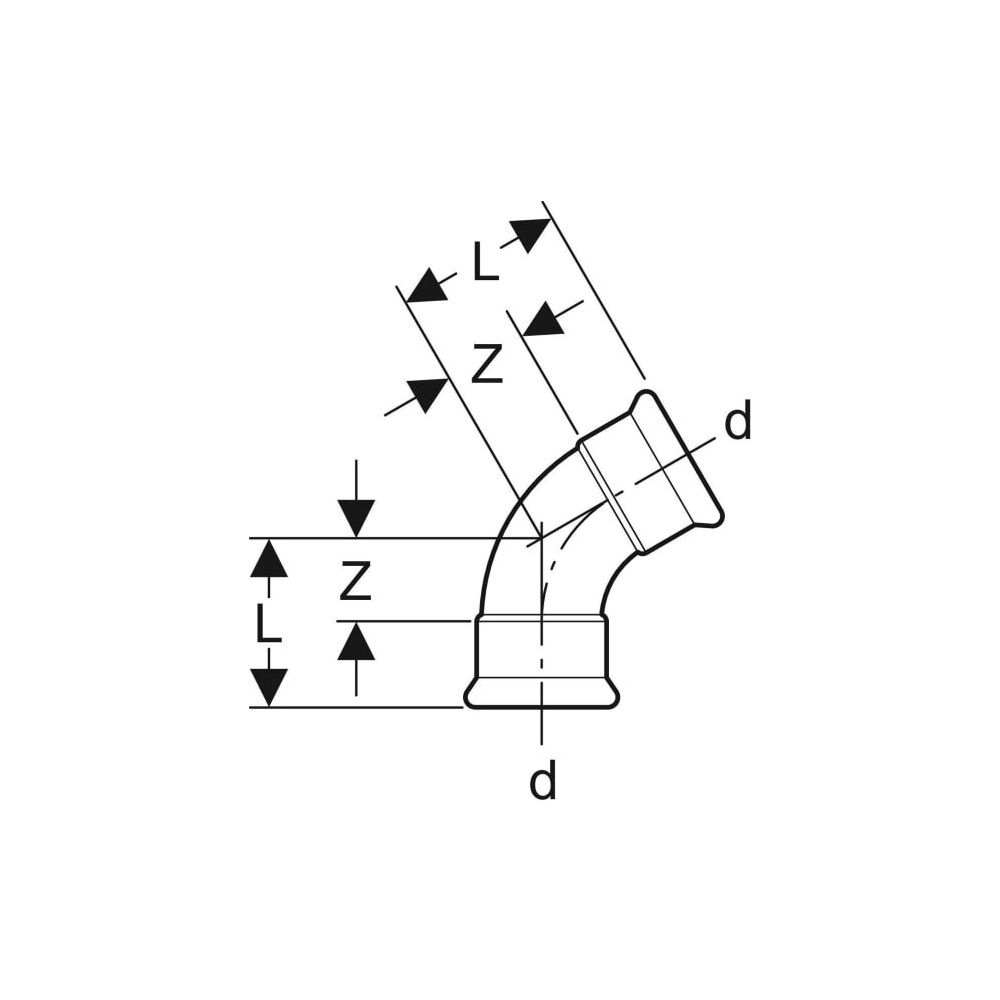Geberit Mapress Edelstahl Bogen 60 Grad, Außendurchmesser 88,9mm... GEBERIT-36169 4024723361695 (Abb. 4)