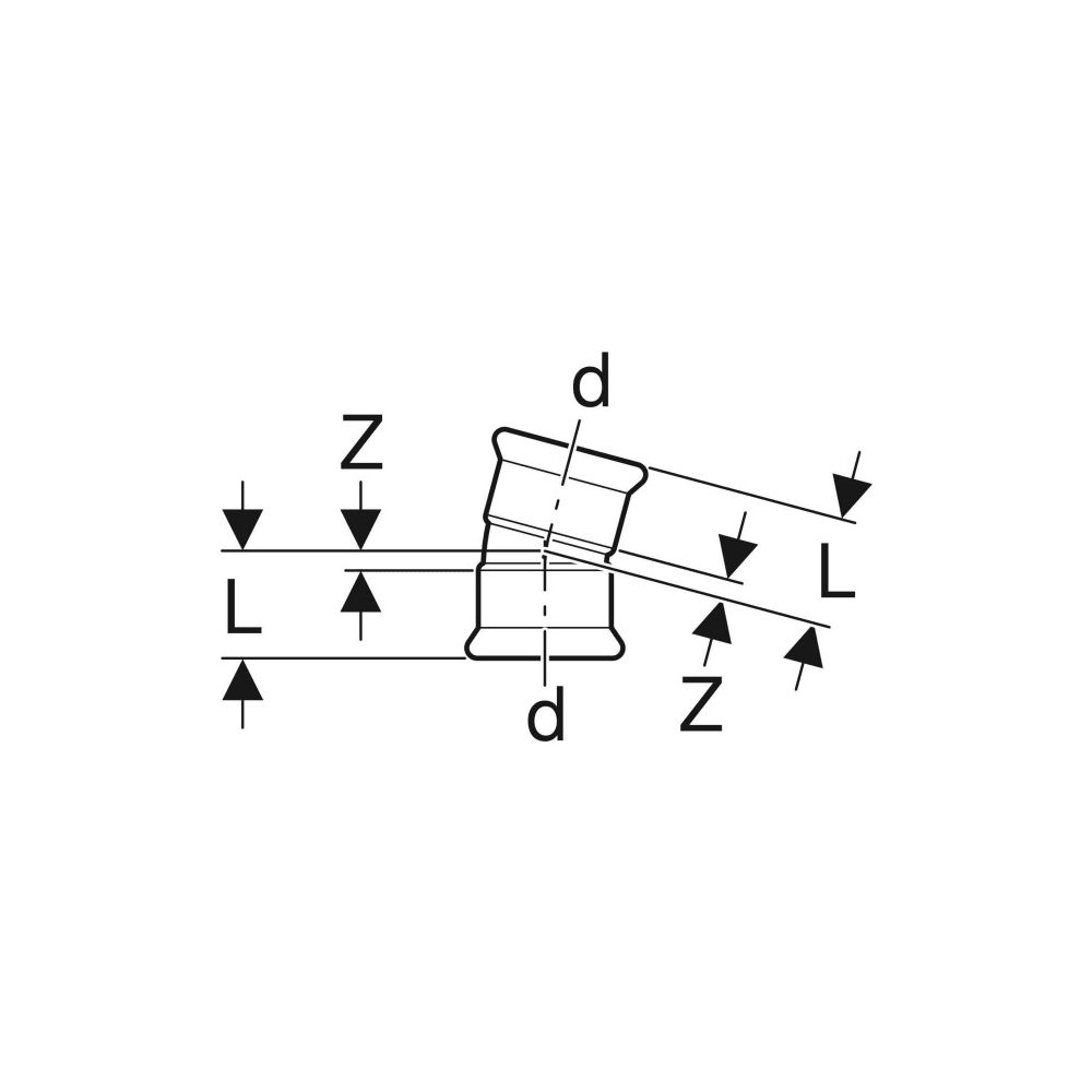 Geberit Mapress Edelstahl Bogen 15 Grad, Außendurchmesser 108mm... GEBERIT-36110 4024723361107 (Abb. 4)