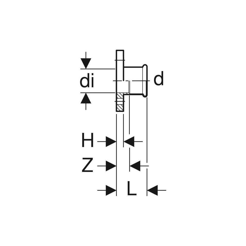 Geberit Mapress Kupfer Flansch 10/16 bar, mit Pressmuffe Außendurchmesser 28mm, DN 25... GEBERIT-34715 4024723347156 (Abb. 4)