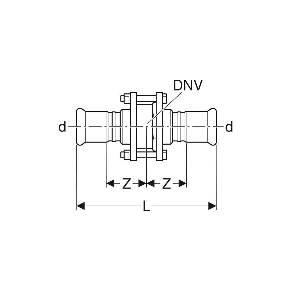 Geberit Mapress Edelstahl Rückschlagventil geflanscht Außendurchmesser 108mm, 16 bar... GEBERIT-92149 4024723921493 (Abb. 4)
