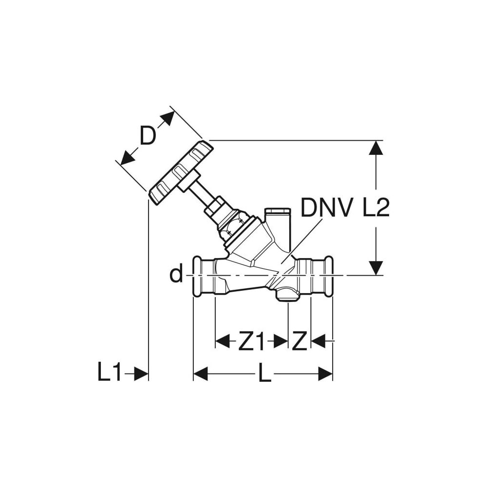 Geberit Mapress Schrägsitz-Absperrventil Außendurchmesser 18mm, 10 bar... GEBERIT-94883 4024723948834 (Abb. 4)