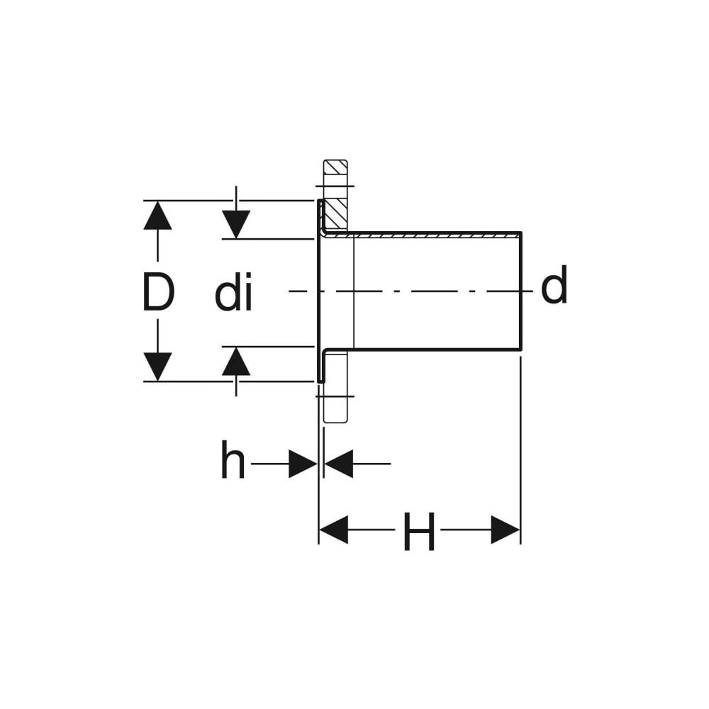 Geberit Mapress Kupfer Bund mit Einschubende, für Losflansch PN 10/16 d 35mm, DN 32... GEBERIT-63707 4025410549419 (Abb. 4)