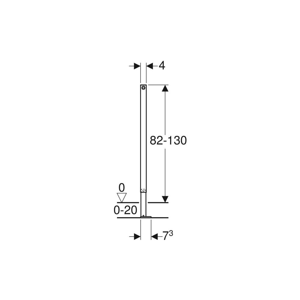 Geberit Duofix Ständer teilhoch, 82-130cm, für Trockenbau... GEBERIT-111825001 4025416445302 (Abb. 4)