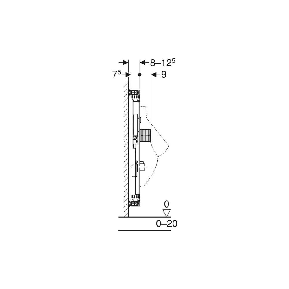 Geberit Kombifix Element für Urinal, 109-127cm, universell, für verdeckte Urinalsteu... GEBERIT-457689001 4025416667339 (Abb. 5)