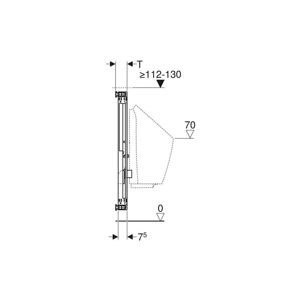 Geberit Kombifix Element für Urinal, 109-127cm, universell, für Aufputz-Druckspüler... GEBERIT-457686001 4025416801689 (Abb. 5)