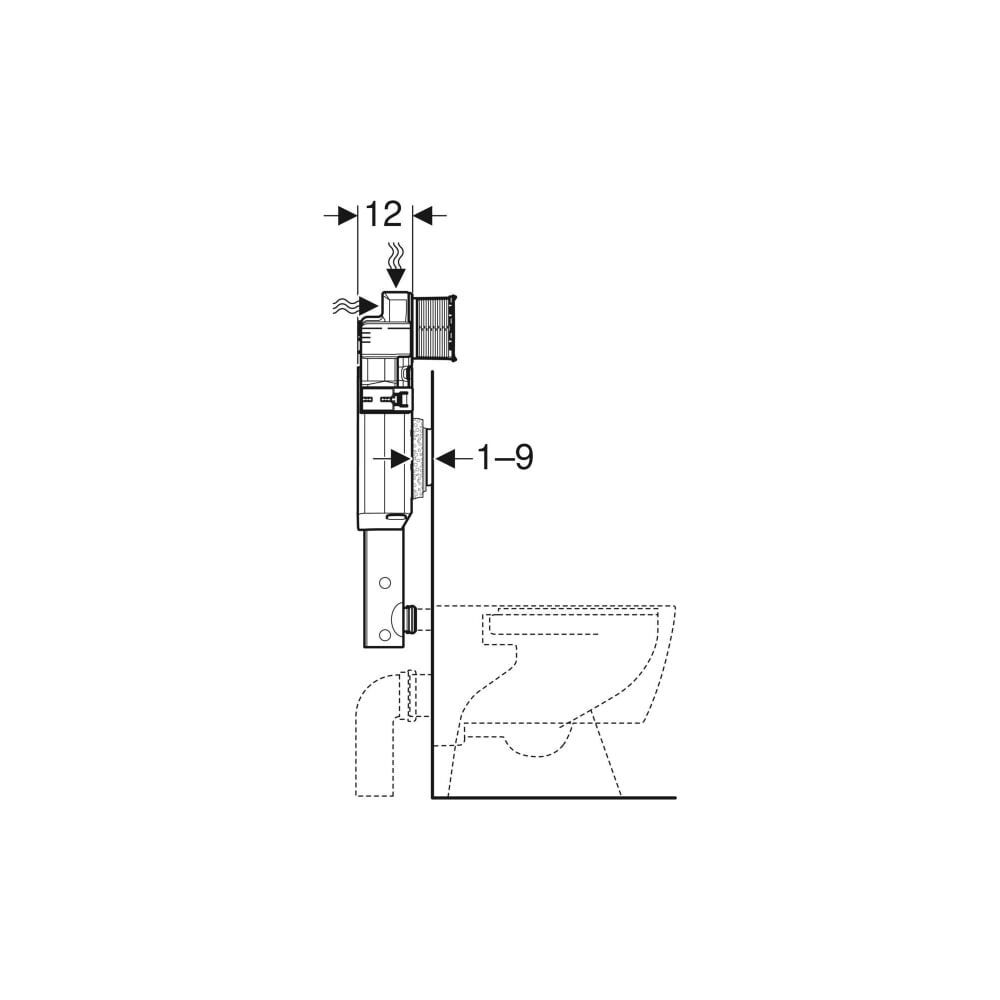 Geberit Sigma Unterputzspülkasten 12cm, 6 oder 3 Liter... GEBERIT-109300005 4025416724728 (Abb. 5)