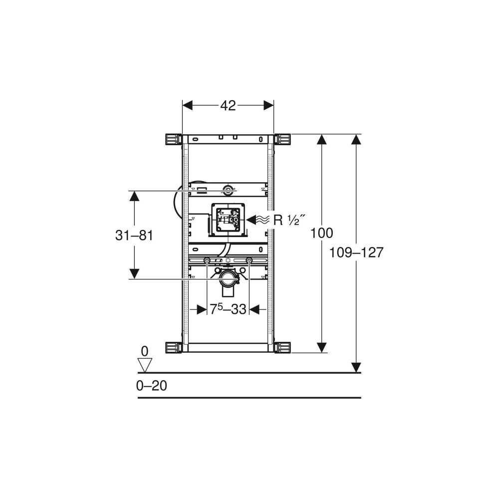 Geberit Kombifix Element für Urinal, 109-127cm, universell, für verdeckte Urinalsteu... GEBERIT-457689001 4025416667339 (Abb. 4)