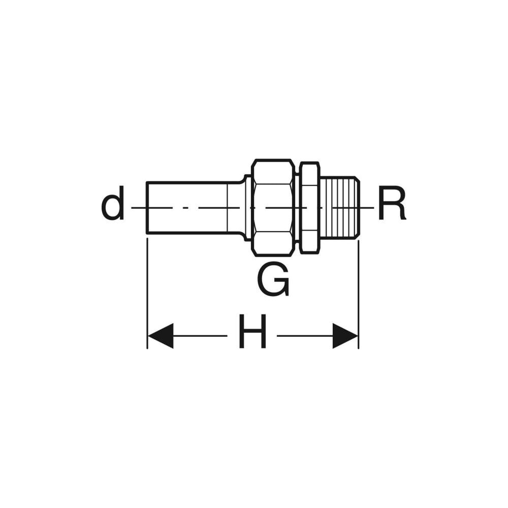 Geberit Mapress Edelstahl Übergangsverschraubung mit Außengewinde und Einschubende d 54m... GEBERIT-35410 4024723354109 (Abb. 4)