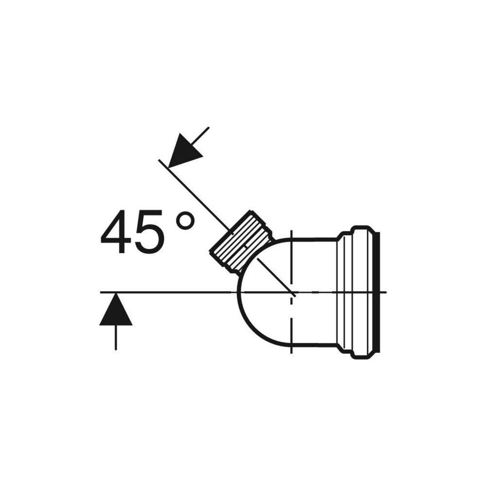Geberit Anschlussbogen 90° mit Zusatzanschluss rechts Außendurchmesser 110mm, weiß-a... GEBERIT-152615111 4025416019374 (Abb. 3)