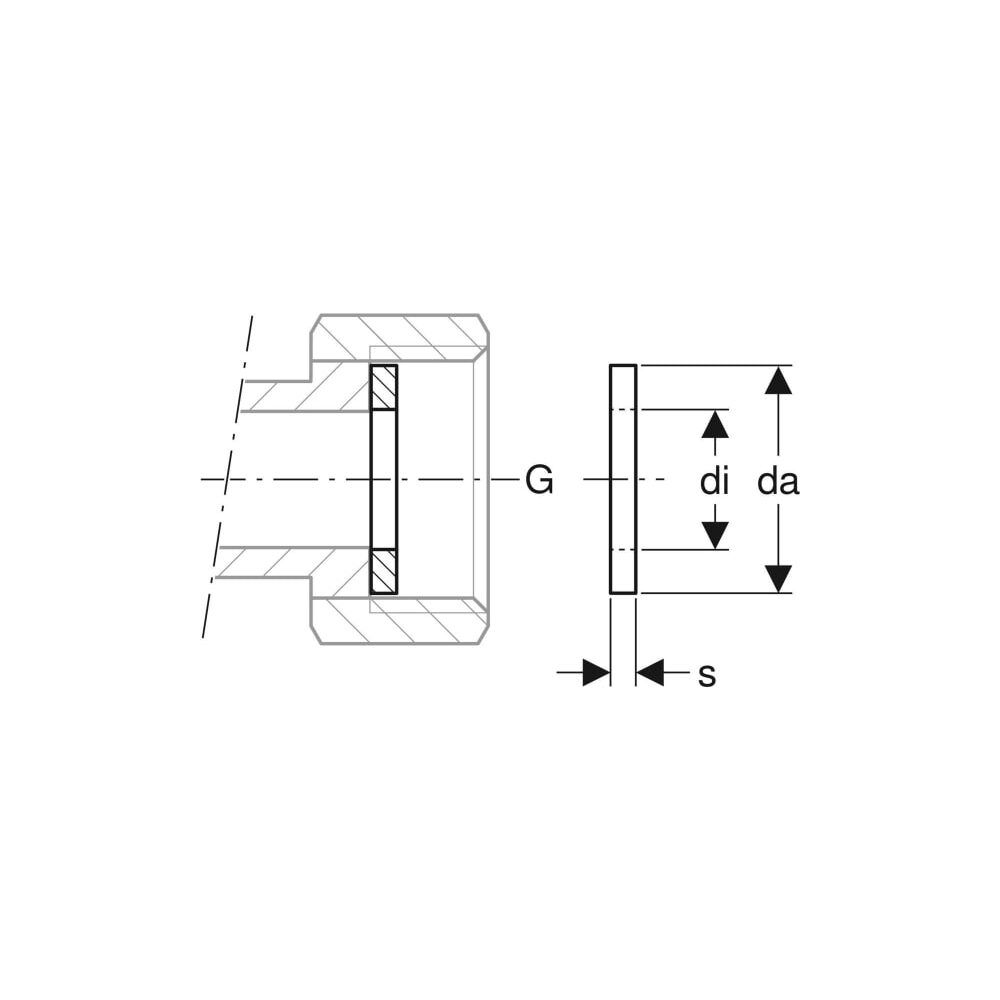 Geberit Mapress Flachdichtung FPM da 24mm, di 13mm, s 2mm, G 3/4″, Grün... GEBERIT-90092 4024723900924 (Abb. 4)
