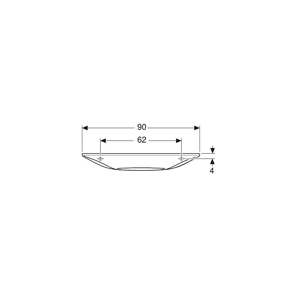 Geberit ONE Waschtisch schwebendes Design Abgang horizontal verk. Ausl., 90x40cm o. ... GEBERIT-500390012 4025410574350 (Abb. 5)