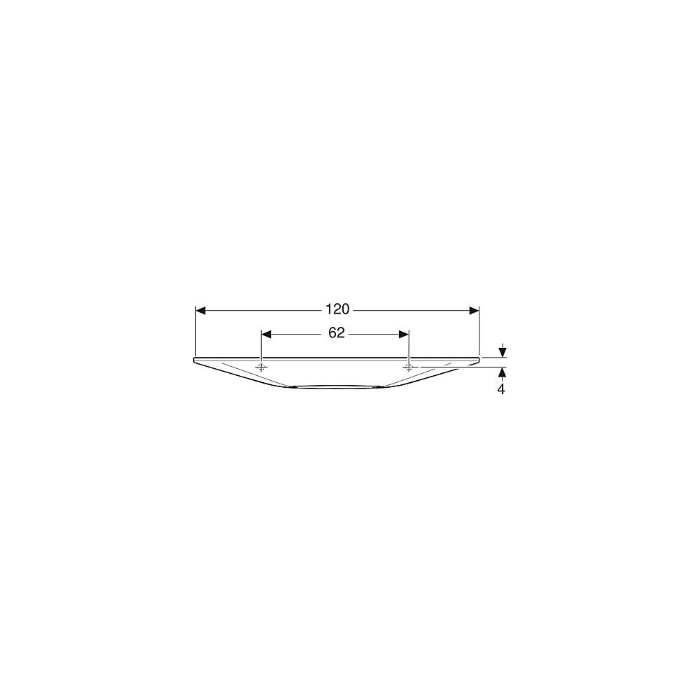 Geberit ONE Waschtisch schwebendes Design, horizontal verk. Ausl. B 120cm T 40cm o. ... GEBERIT-500392012 4025410574404 (Abb. 4)