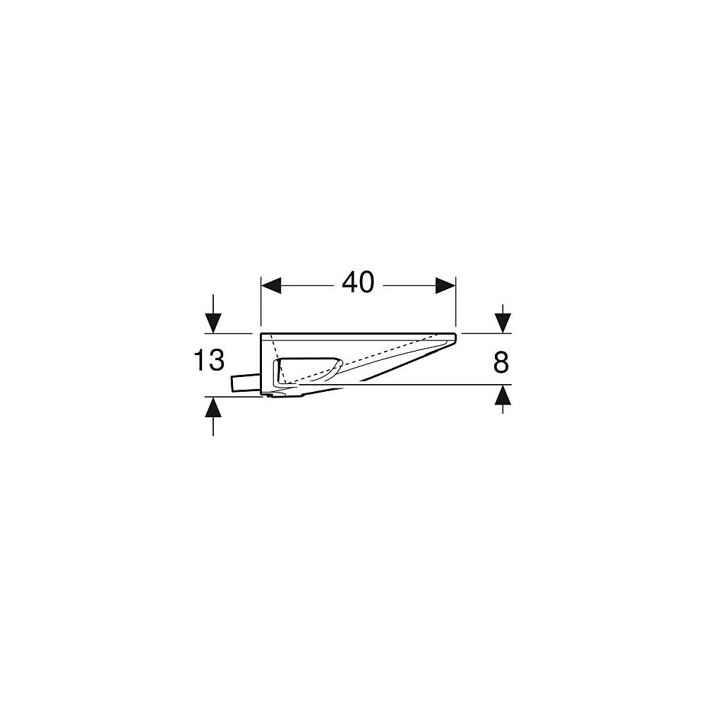Geberit ONE Waschtisch schwebendes Design, horizontal verk. Ausl. B 120cm T 40cm o. ... GEBERIT-500392012 4025410574404 (Abb. 5)