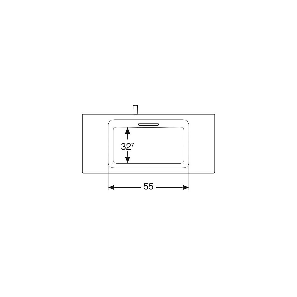 Geberit ONE Waschtisch schwebendes Design, horizontal verk. Ausl. B 120cm T 40cm o. ... GEBERIT-500392012 4025410574404 (Abb. 3)
