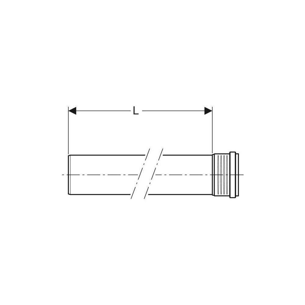 Geberit Silent-PP Rohr mit Muffe Außendurchmesser 75mm, Länge 100cm... GEBERIT-390304141 4025416936589 (Abb. 3)