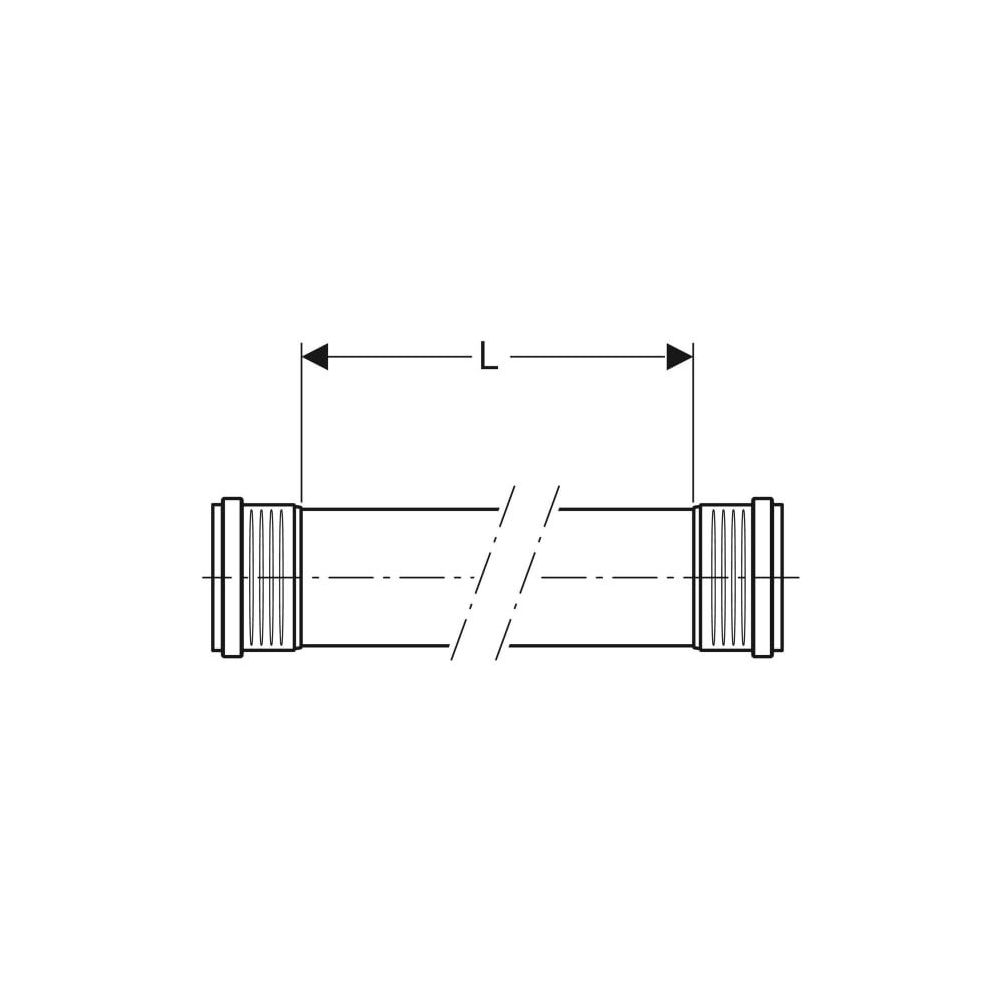 Geberit Silent-PP Rohr mit zwei Muffen Außendurchmesser 40mm, Länge 300cm... GEBERIT-390114141 4025416936053 (Abb. 4)