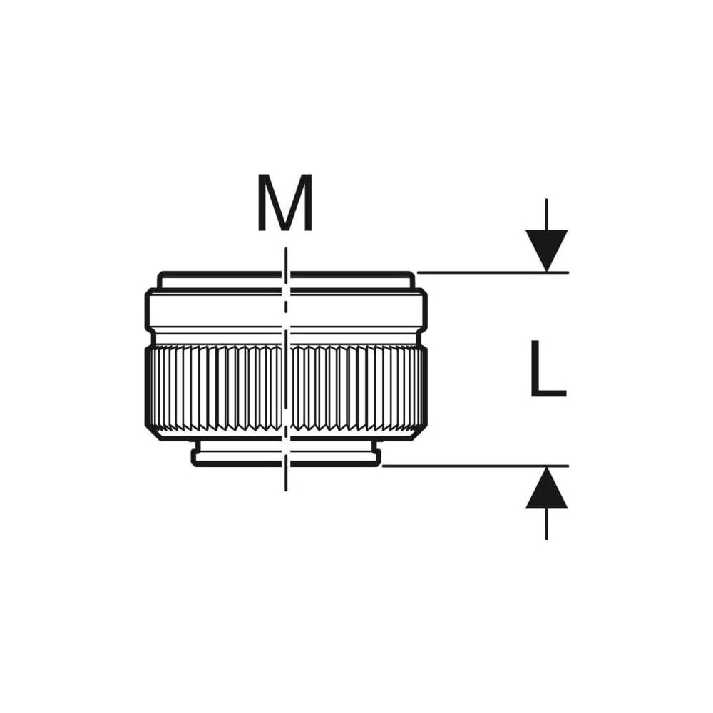 Geberit Kappe mit Schnellkupplung CW617N, M 25mm... GEBERIT-652483001 4025416712312 (Abb. 4)