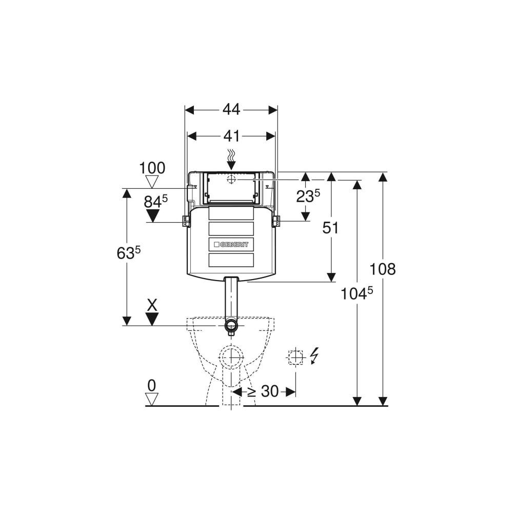 Geberit Sigma Unterputzspülkasten 12cm, 6 oder 3 Liter, mit Betätigung von vorne... GEBERIT-109301005 4025416753391 (Abb. 3)