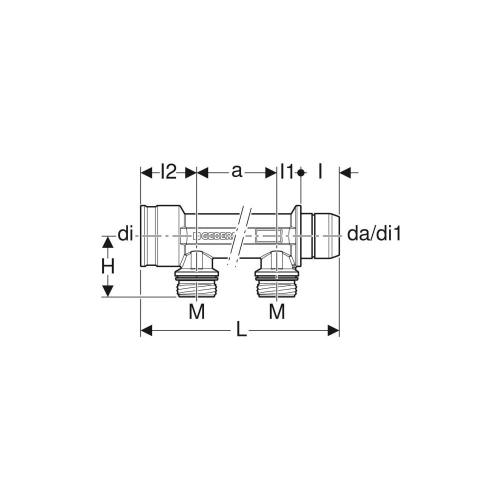 Geberit Verteiler mit Steckanschluss, Verteilerabgang für Schnellkupplung CW617N, da... GEBERIT-653422001 4025416722526 (Abb. 4)