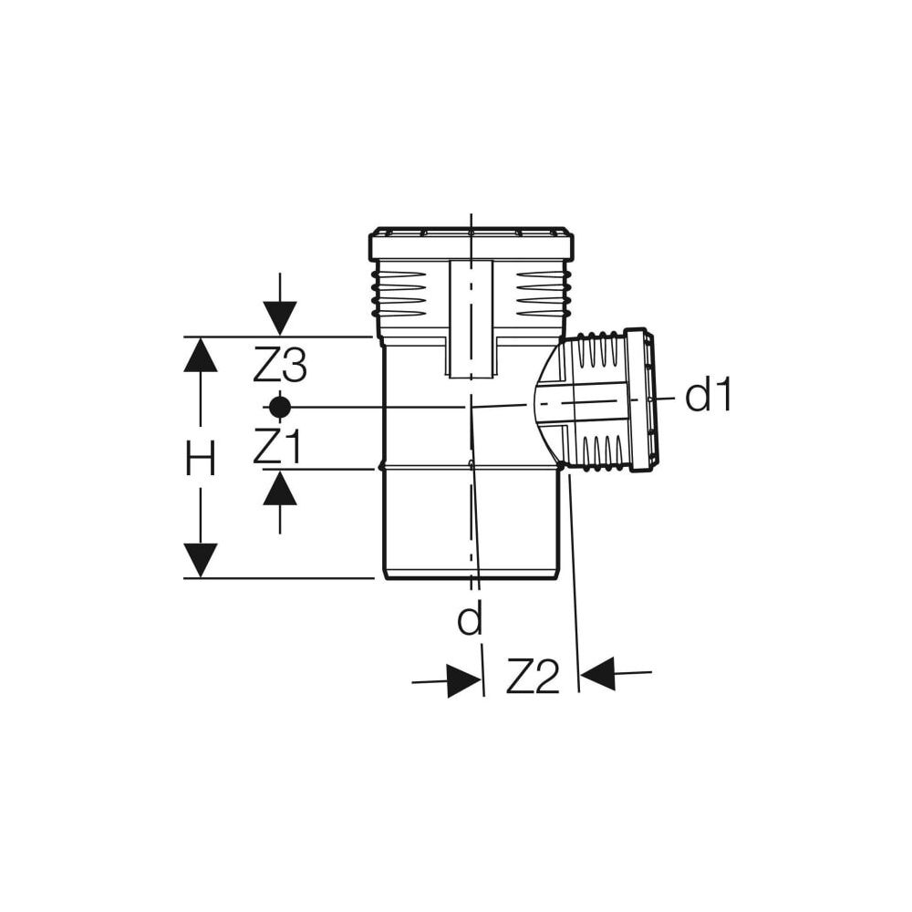 Geberit Silent-PP Abzweig 87, 5 Grad Außendurchmesser Außendurchmesser 32mm... GEBERIT-390046141 4025416971184 (Abb. 4)