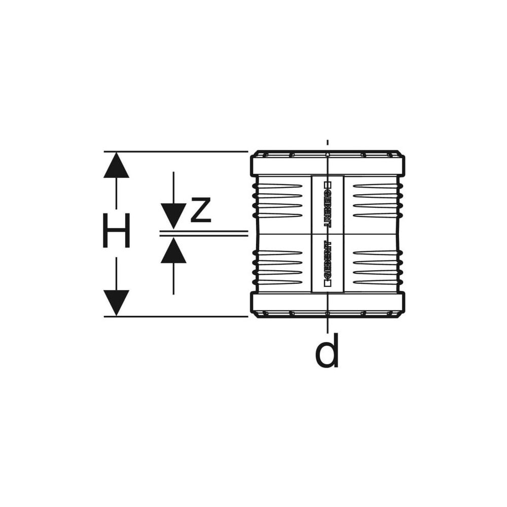 Geberit Silent-PP Doppelsteckmuffe Außendurchmesser 160mm... GEBERIT-390716141 4025416084228 (Abb. 4)