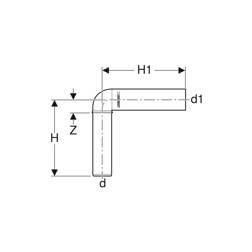 Geberit Silent-PP Anschlussbogen 90 Grad Außendurchmesser verlängert Außendurchmesse... GEBERIT-390287141 4025416936534 (Abb. 4)