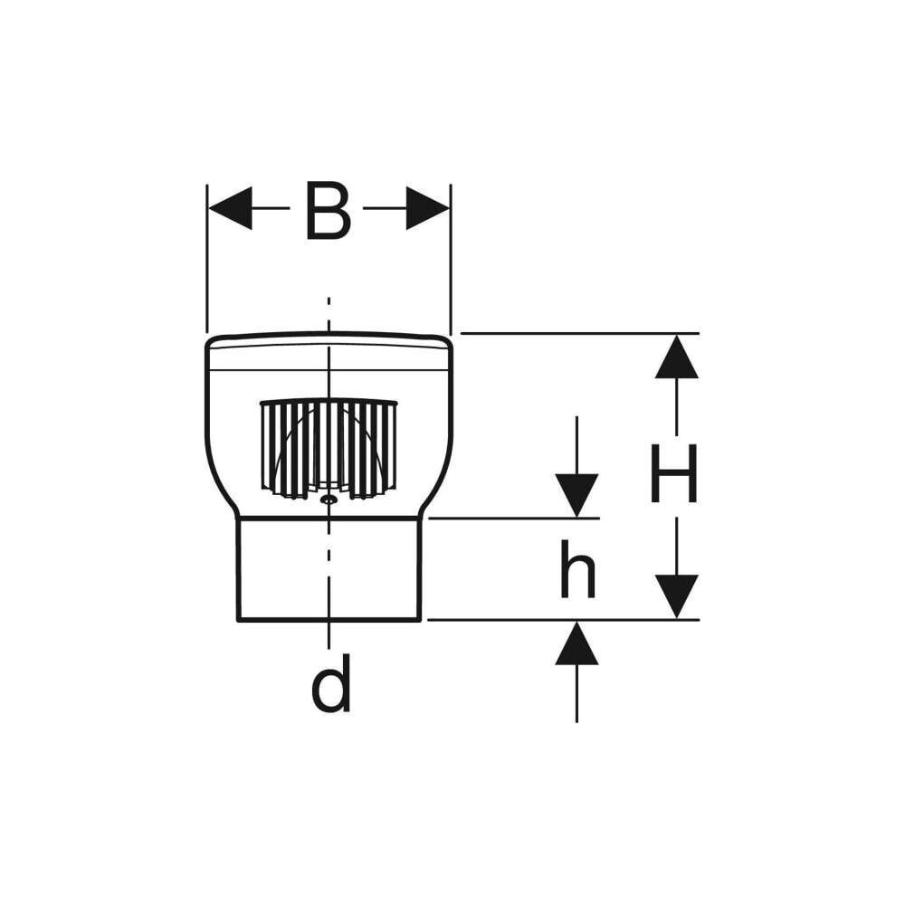Geberit Belüftungsventil GRB90, für Geberit PE d 90mm, d1 103,5mm, di 75mm... GEBERIT-310006001 4025416082644 (Abb. 5)