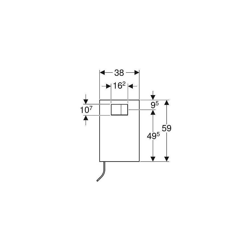 Geberit Drückerplatte für Geberit AquaClean WC-Aufsatz Hochdruck-Schichtstoffplatte,... GEBERIT-115322111 4025416087625 (Abb. 4)