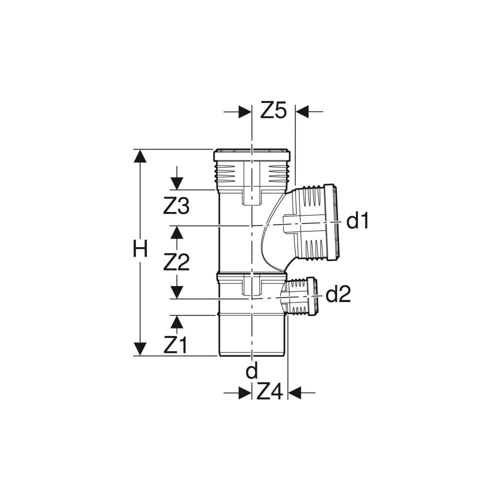 Geberit Silent-PP Kombibogenabzweig 87,5 Grad d 110mm, d1 110mm, d2 50mm... GEBERIT-390558141 4025416153337 (Abb. 4)