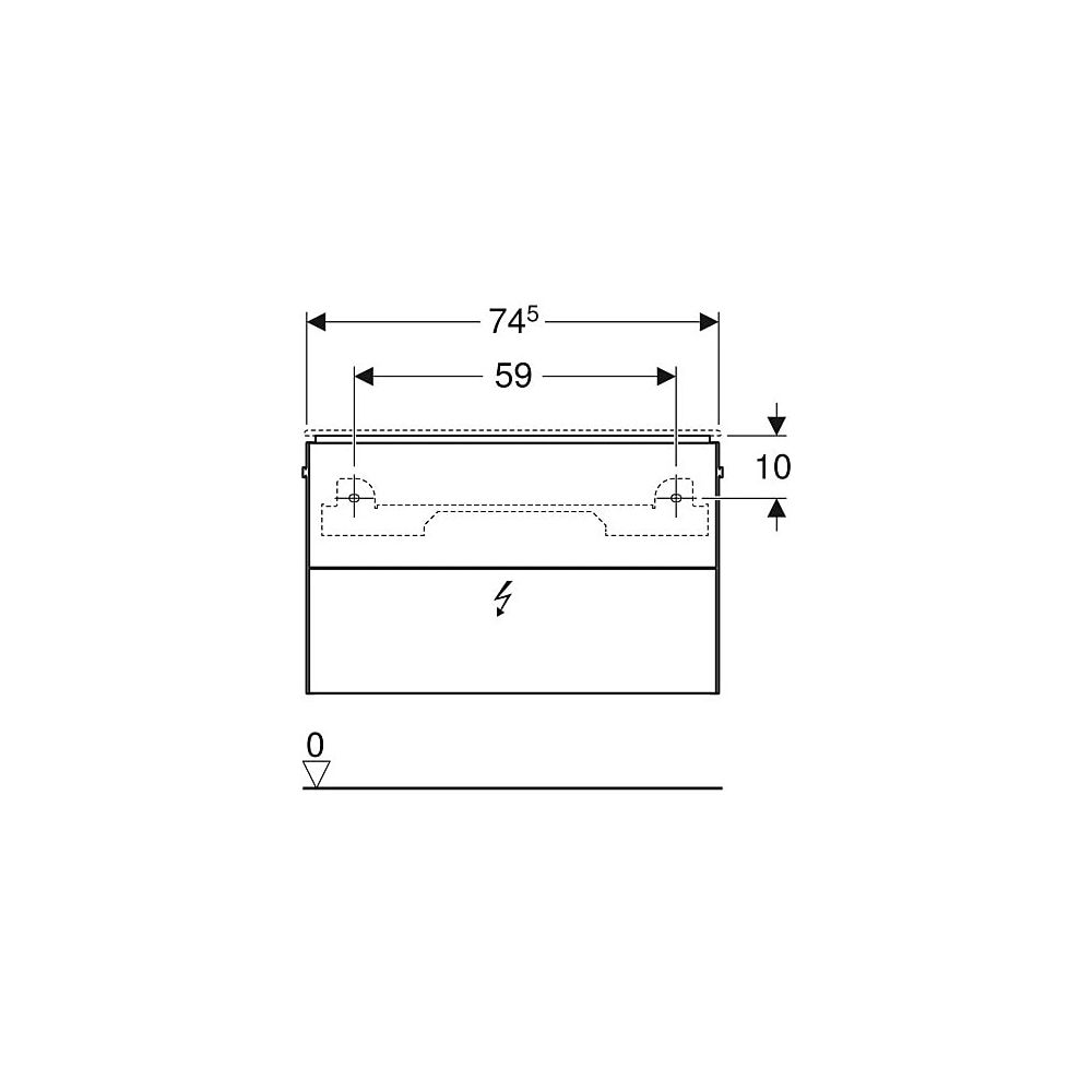 Geberit ONE Unterschrank für Waschtisch, 2 Schubladen, verkürzte Ausladung, 74,5x46,... GEBERIT-500381011 4025416637066 (Abb. 5)