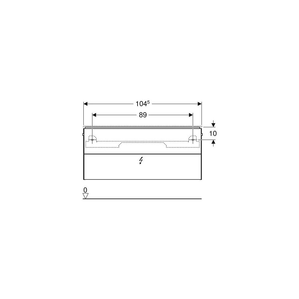 Geberit ONE Unterschrank für Waschtisch, 2 Schubladen, verkürzte Ausladung, 104,5x46... GEBERIT-500386011 4025410572387 (Abb. 5)