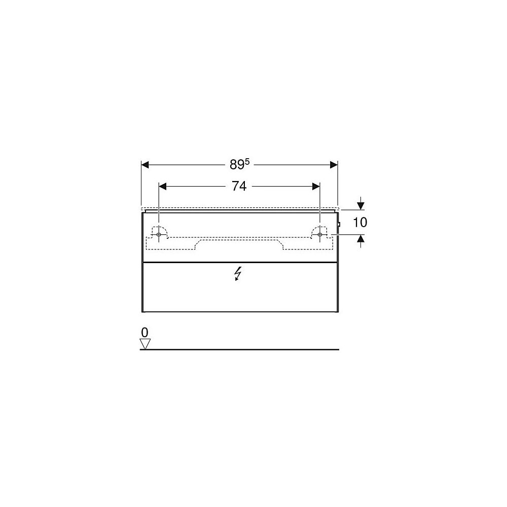 Geberit ONE Unterschrank für Waschtisch, 2 Schubladen, verkürzte Ausladung, 89,5x46,... GEBERIT-500385011 4025410572417 (Abb. 5)