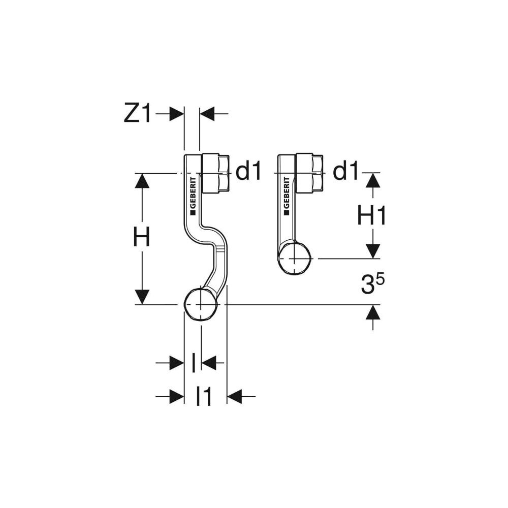 Geberit Mepla Set Anschluss-Endstücke für Vor-/Rücklauf, Anschlussverschraubung für ... GEBERIT-611364227 4025410584984 (Abb. 5)