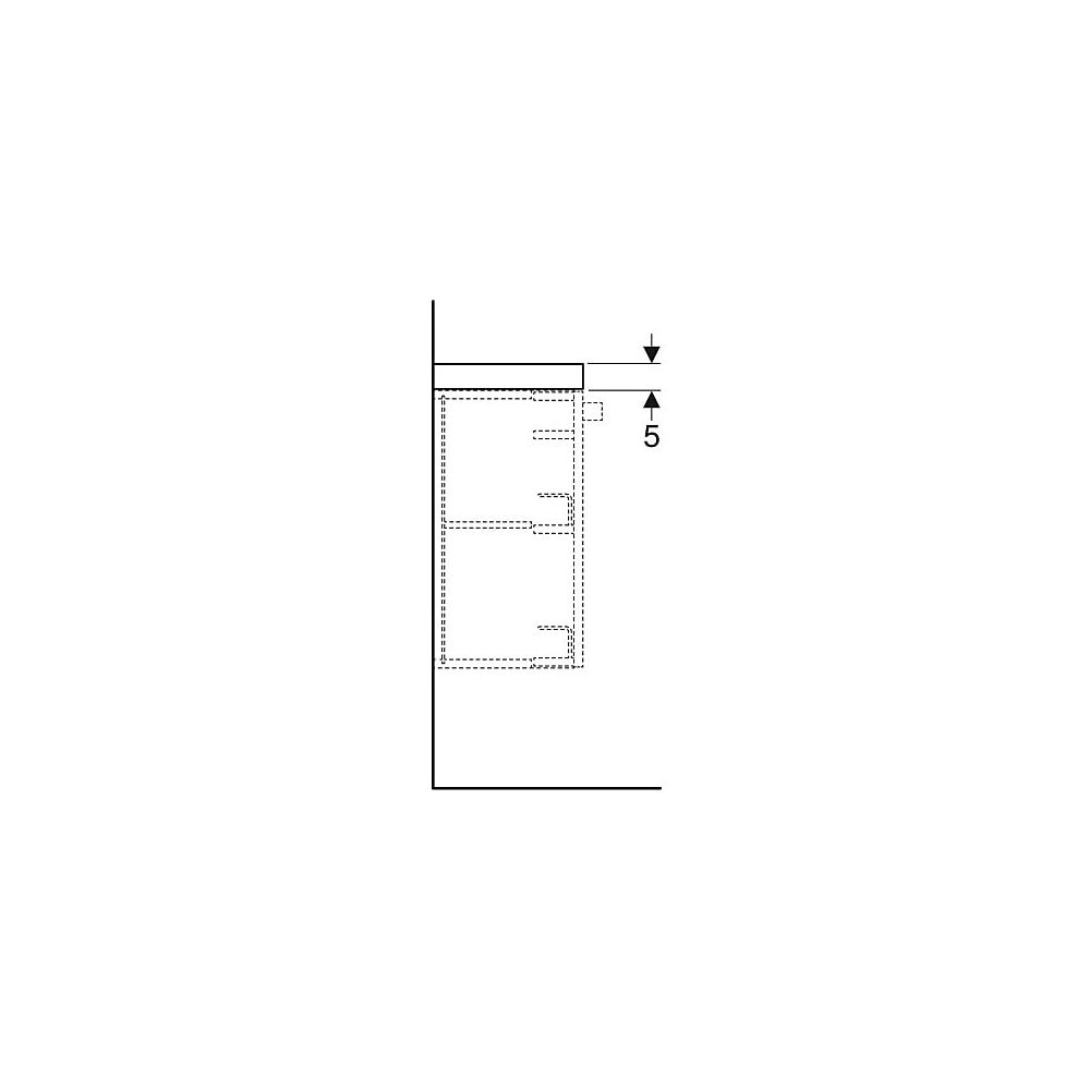 Geberit Renova Comfort Abdeckplatte 27,3x5x30,2cm, Graphit lackiert matt... GEBERIT-808627000 4022009318012 (Abb. 6)