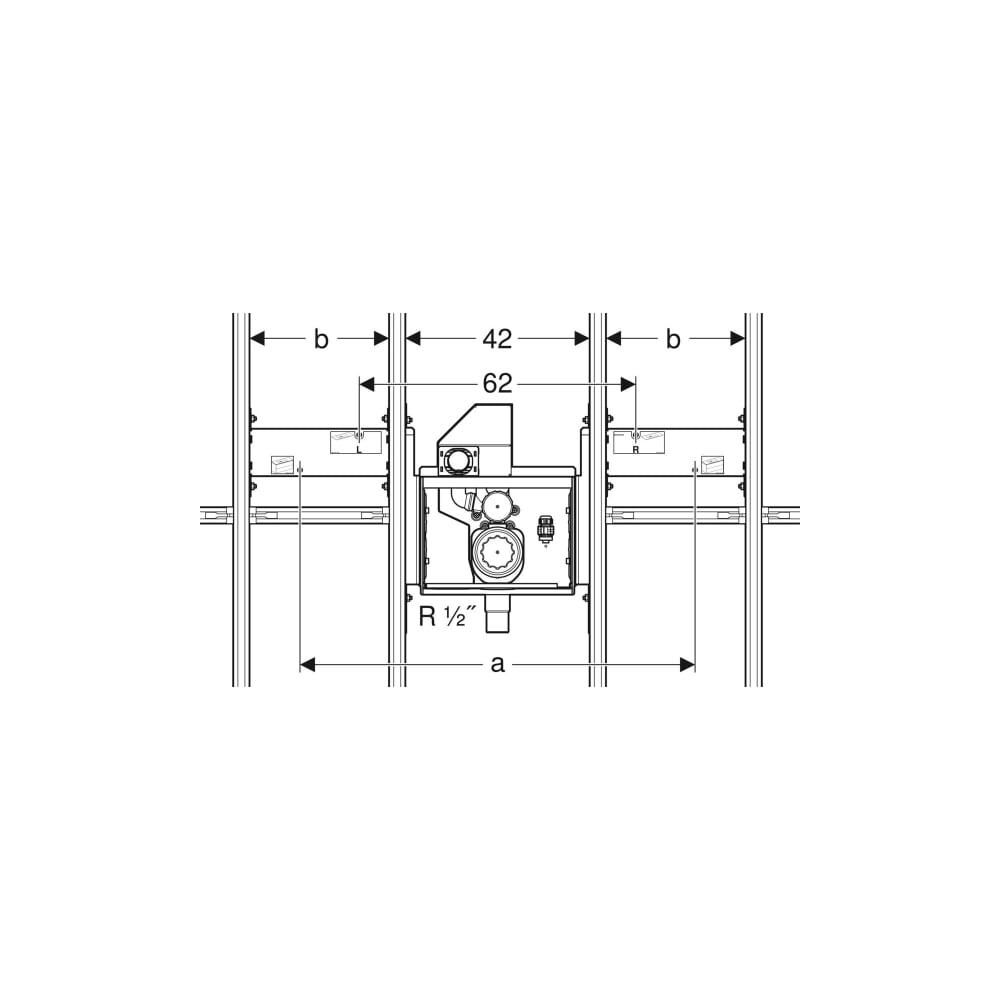 Geberit GIS Set für ONE Waschtisch verkürzte Ausladung, mit UP-Drehgeruchsverschluss... GEBERIT-461483001 4025416608653 (Abb. 4)