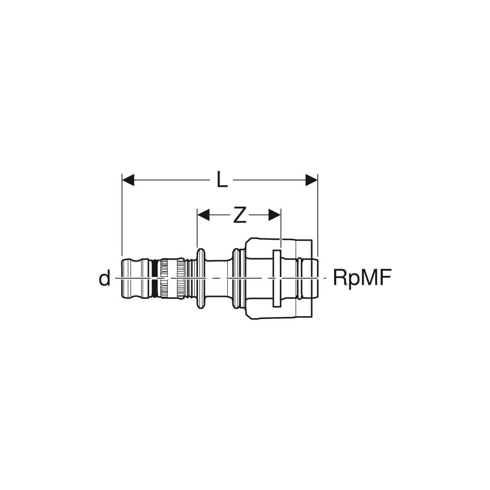 Geberit Mepla Übergang mit MasterFix Außendurchmesser 20mm... GEBERIT-622451005 4025416140306 (Abb. 3)