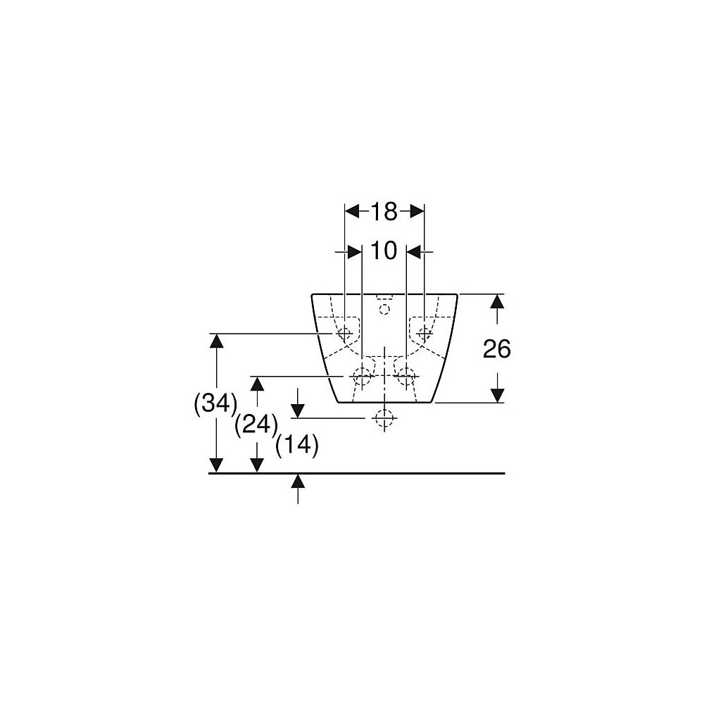 Geberit Renova Plan Wandbidet teilgeschlossene Form, Tiefe 54cm, Überlauf sichtbar, ... GEBERIT-500380011 4025416211730 (Abb. 5)