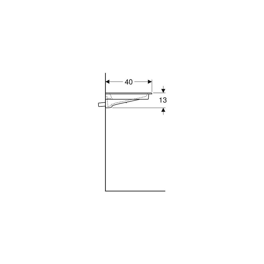 Geberit ONE Möbelwaschtisch Abgang horizontal verk. Ausladung 90cm T 40cm o. Hahnl. ... GEBERIT-500395011 4025410572431 (Abb. 6)
