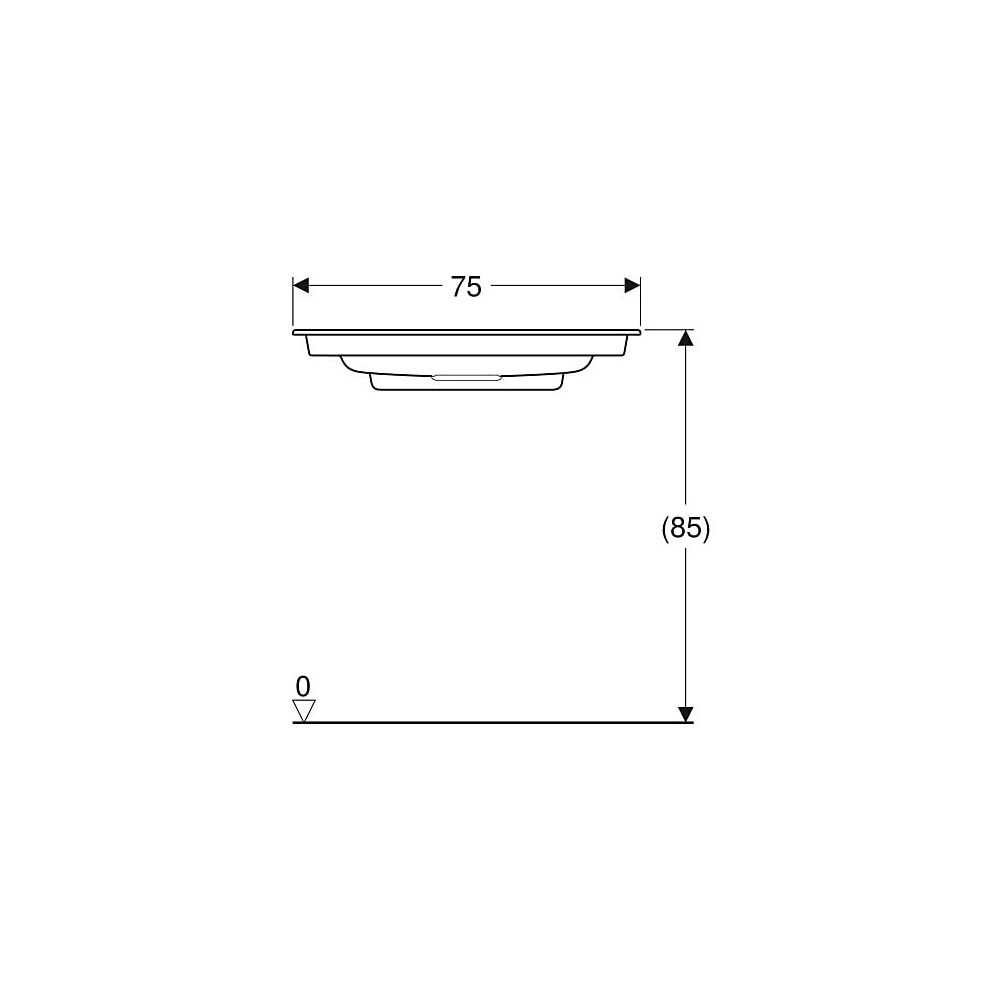 Geberit ONE Möbelwaschtisch Abgang horizontal verk. Ausladung 75cm T 40cm o. Hahnl. ... GEBERIT-500391011 4025410572363 (Abb. 5)
