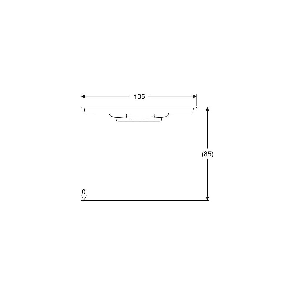 Geberit ONE Möbelwaschtisch Abgang horizontal verk. Ausl. B 105cm T 40cm o. Hahnl. Ü... GEBERIT-500396011 4025410572356 (Abb. 5)
