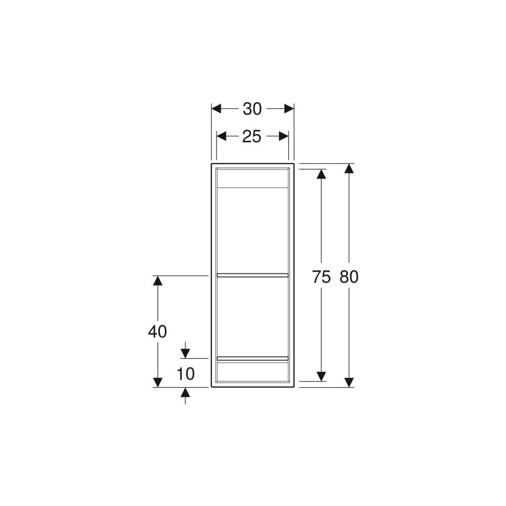 Geberit Nischenablagebox mit Einlegeböden umbragrau/pulverbeschichtet... GEBERIT-154291001 4025416457770 (Abb. 3)