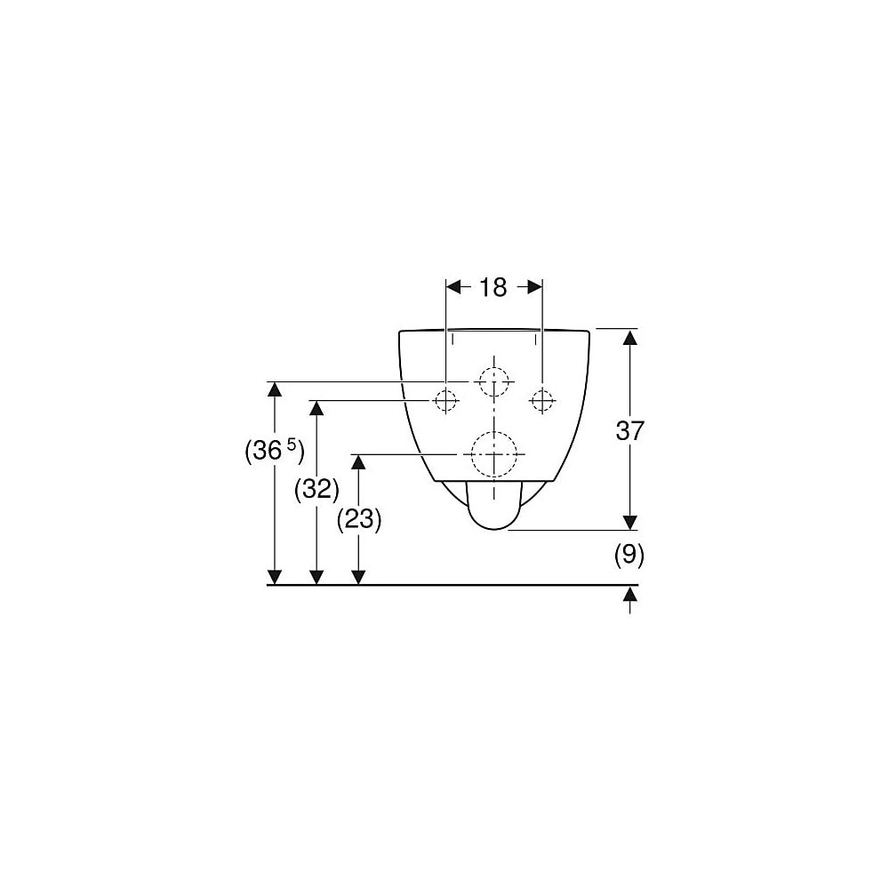 Geberit Renova Comfort Wand-WC Tiefspüler, erhöht, geschlossene Form, Rimfree Tiefe ... GEBERIT-500694011 4025416709787 (Abb. 5)