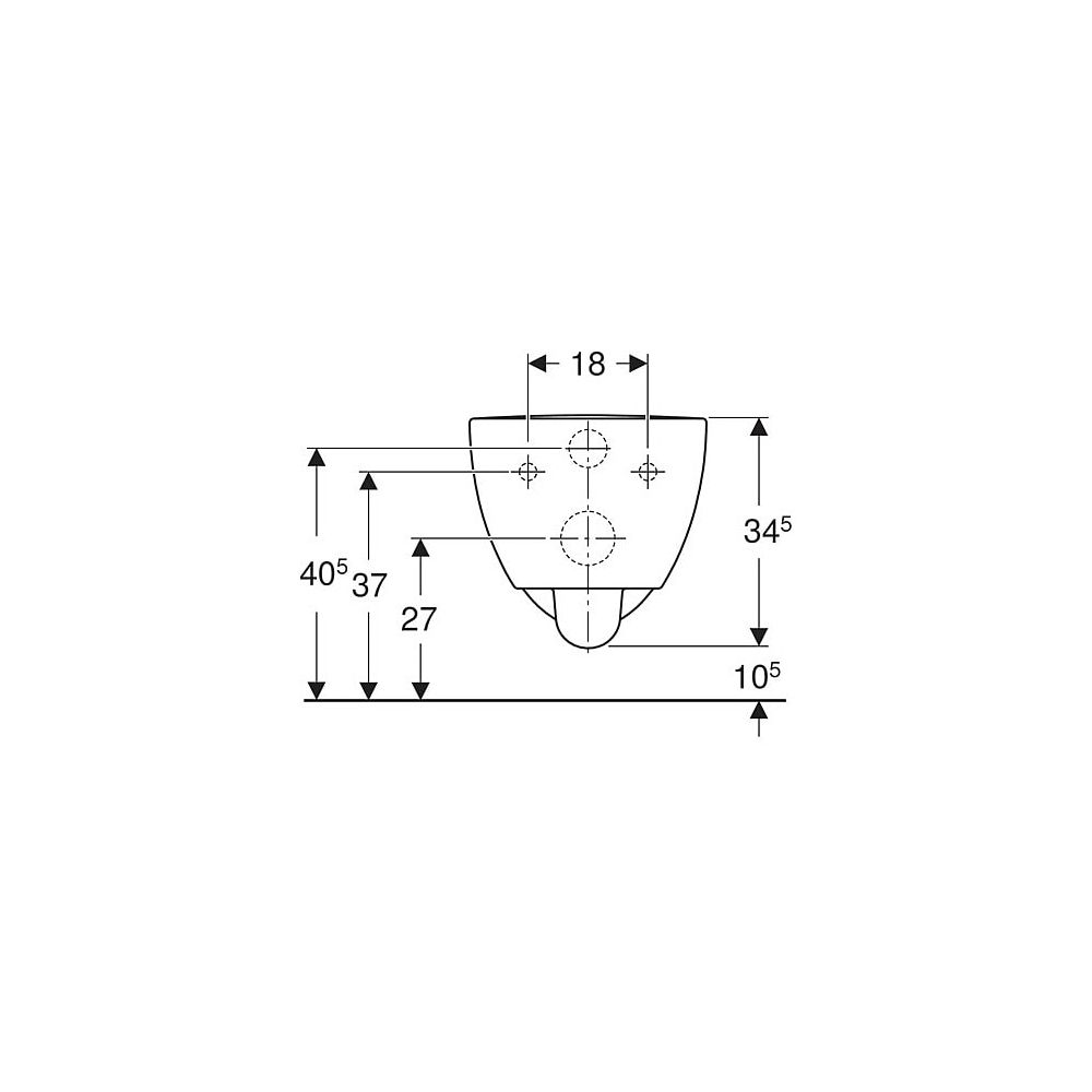 Geberit Renova Comfort Wand-WC Tiefspüler, verlängerte Ausladung, teilgeschlossene F... GEBERIT-500693011 4025416709756 (Abb. 5)