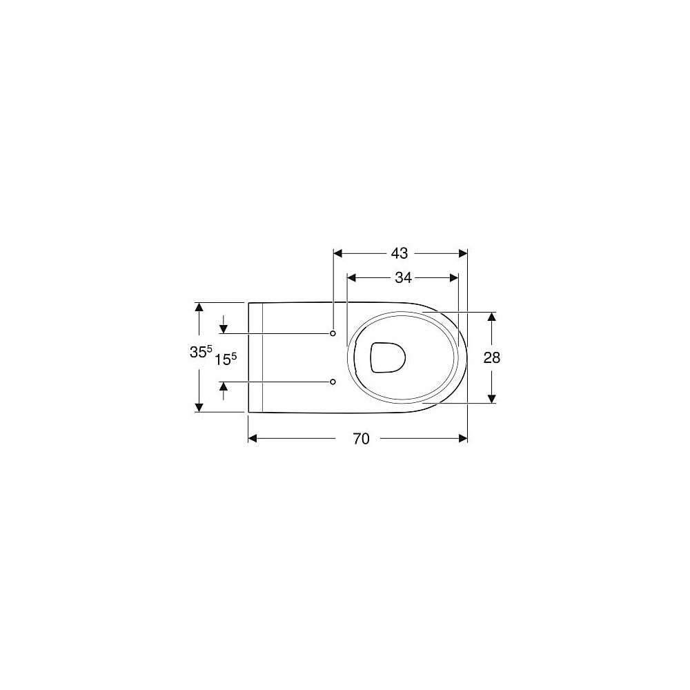 Geberit Renova Comfort Wand-WC Tiefspüler, verlängerte Ausladung, teilgeschlossene F... GEBERIT-500693011 4025416709756 (Abb. 4)